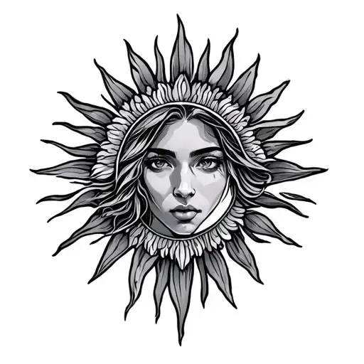 Virgo zodiac sign, Felix, Philippines sun tattoo design idea