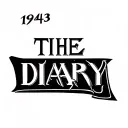 Minimalist tattoo with words "1943 THE DIARY"  tattoo design idea