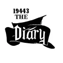 Minimalist tattoo with words "1943 THE DIARY"  tattoo design idea