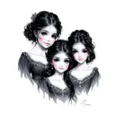 3 Daughters tattoo design idea