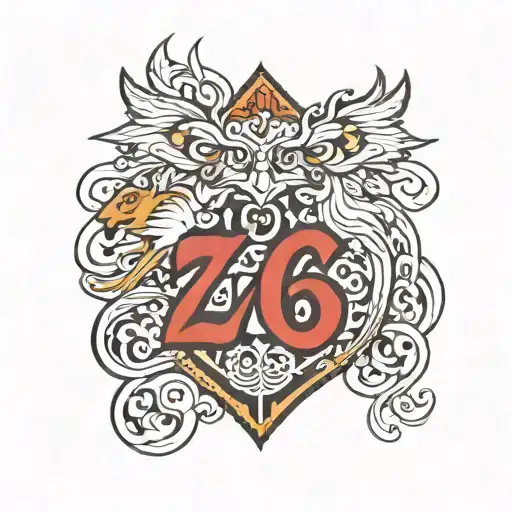 Z with date 12 06 1994 and 08 04 2010 tattoo design idea