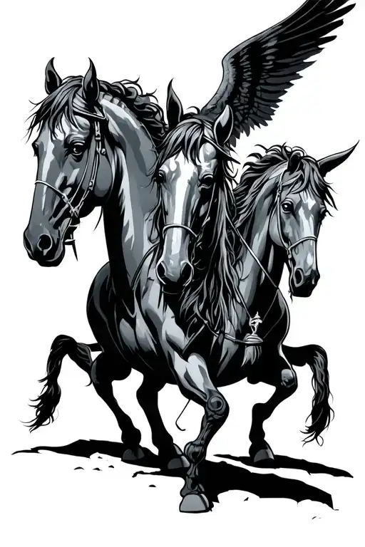 the 4 horsemen  tattoo design idea