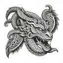feathered serpent tattoo design idea
