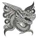 feathered serpent tattoo design idea