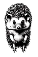 Caravan hedgehog tattoo design idea