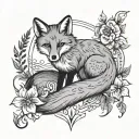 Virgo Fox tattoo design idea