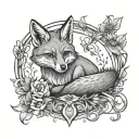 Virgo Fox tattoo design idea