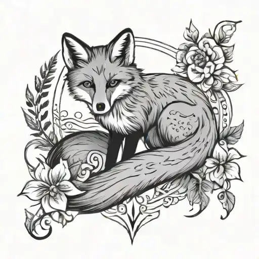 Virgo Fox tattoo design idea