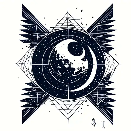 Money cant buy love you to the moon tattoo design idea