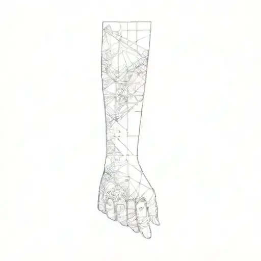 geometric tattoo blackout sleeve tattoo design idea