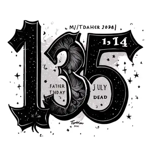 my birthdate is 15 march 2003 and my father birthday is 13 july 1984 my father was dead  tattoo design idea