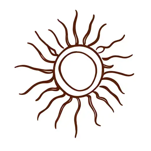 sun, coffee bean, chile tattoo design idea