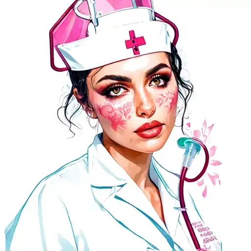 sexy nurse tattoo design idea