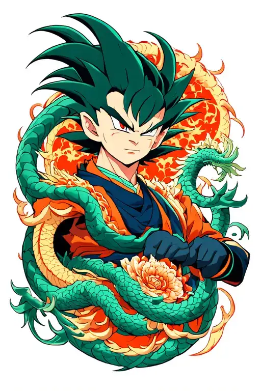 anime dragonball shen long tattoo design idea