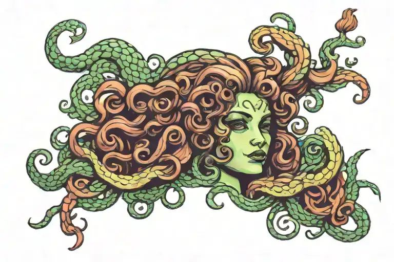 medusa head tattoo design idea
