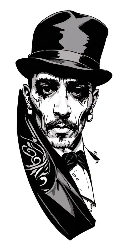 gangster style tattoo design idea