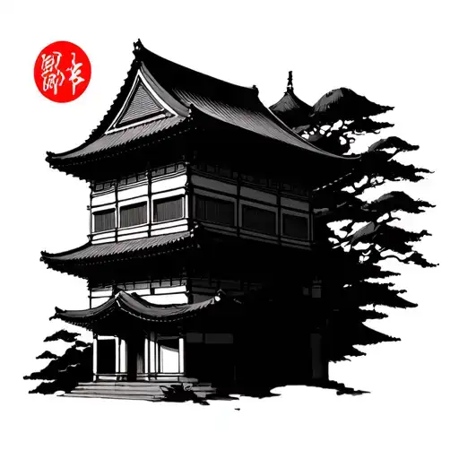 yasuke japanese building tattoo tattoo design idea