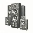 speakers soundsystem tattoo design idea