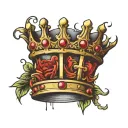 Crown F E tattoo design idea