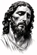 Jesus crying tattoo design idea
