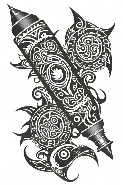 welding torch surrounded tattoo design idea