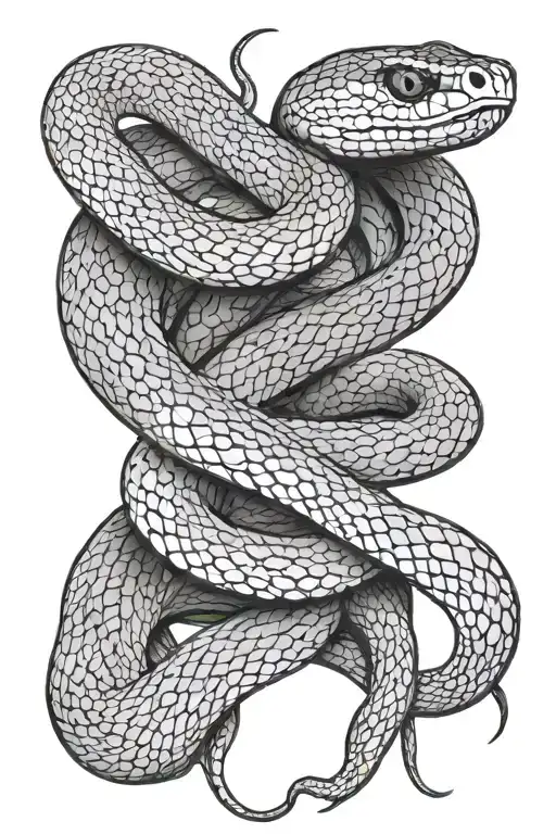 black snake coming tattoo design idea