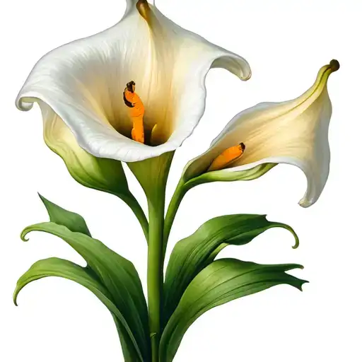 calla lily flowers tattoo design idea