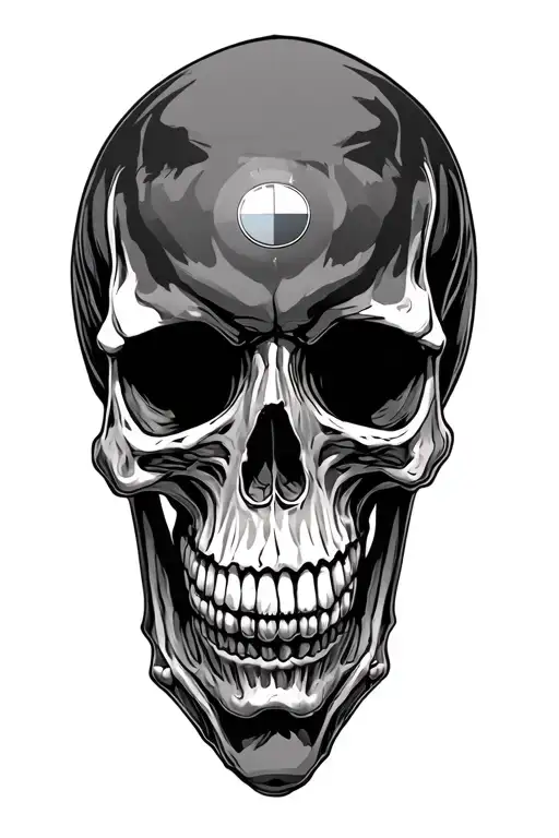 skull skeleton bmw e30 tattoo design idea