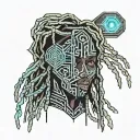 emo,depression,darkness,lonely,suicidal,sad,dark skinned male,dyed short dreads fully hiding face,teens,no tattoos,skinn tattoo design idea