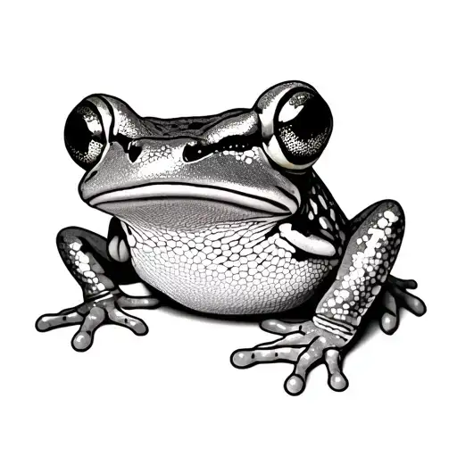Puertoriquen cooking frog tattoo design idea