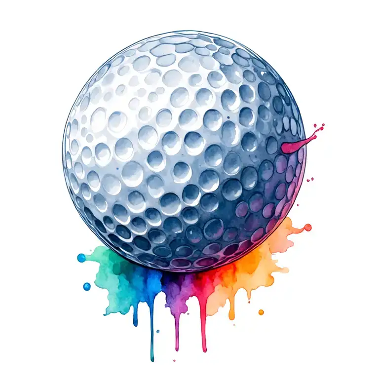 Golf ball tattoo design idea