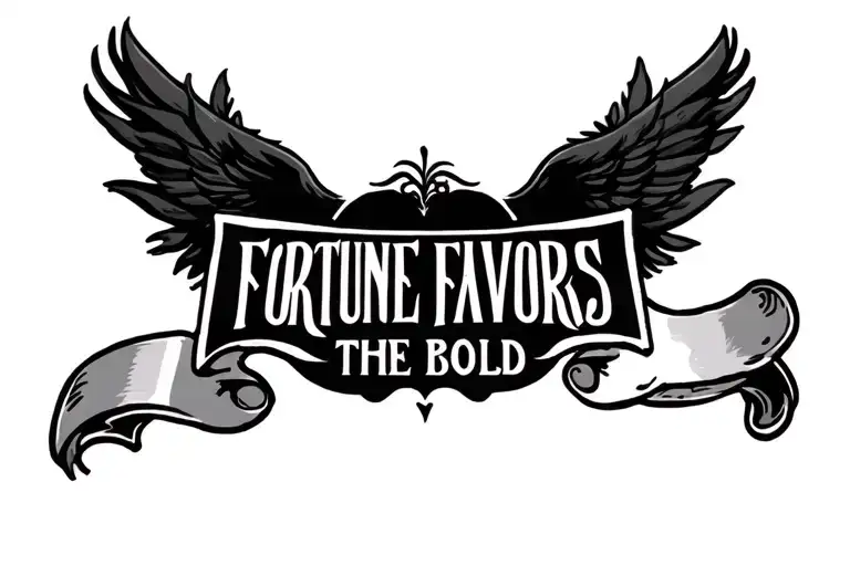 fortune favors the bold tattoo design idea