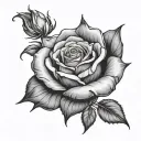999 Rose tattoo design idea