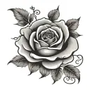 999 Rose tattoo design idea