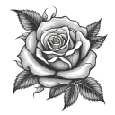 999 Rose tattoo design idea
