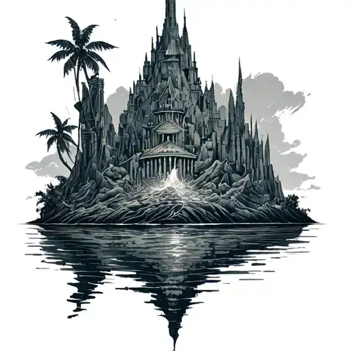 Lost City Of Atlantis tattoo design idea
