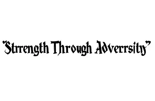 "Strength Through Adversity" tattoo design idea