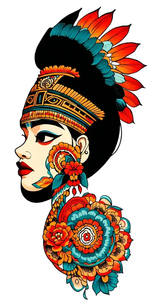 aztec tattoo design idea