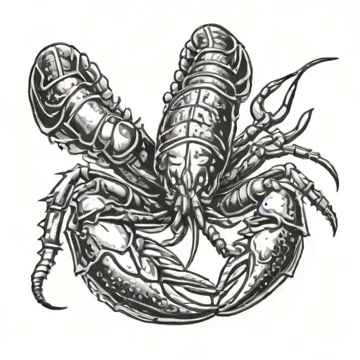 lobster tattoo design idea