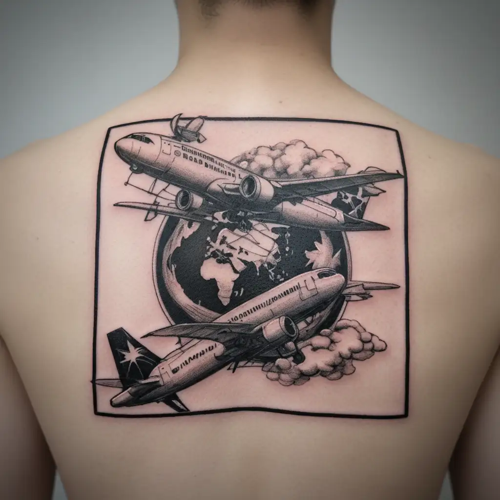 airplanes tattoo design idea