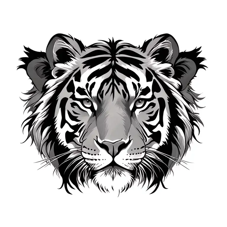 I want a tattoo like ilia topuria chest tattoo but instead of a tiger a lion tattoo design idea