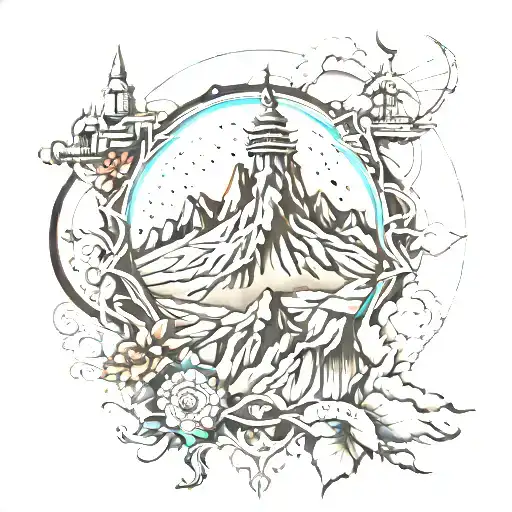  highest place, summit, summit, shahika, Highest level of achievement tattoo design idea