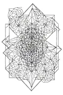 metatron's cube fleur de lys flower of life 09 tattoo design idea