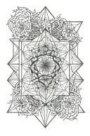 metatron's cube fleur de lys flower of life 09 tattoo design idea