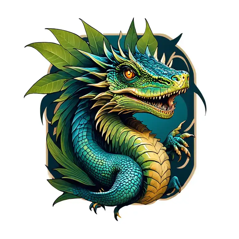 basilisk tattoo design idea