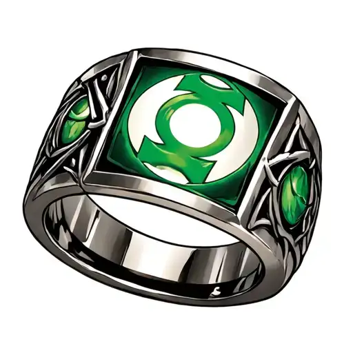 green lantern ring tattoo design idea