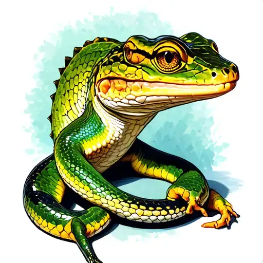 snake and gecko reading Saline Exotics Animal Expo  tattoo design idea