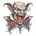 vampire bite tattoo on the neck tattoo design idea
