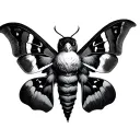 deaths head hawk moth tattoo design idea