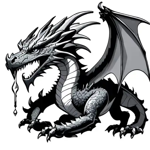 light dragon from zelda tears of the kingdom tattoo design idea